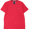 Camiseta masculina Crew Clothing Top grande algodão vermelho