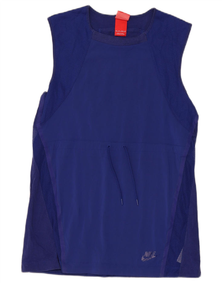 Camiseta feminina NIKE UK 6 XS azul poliéster