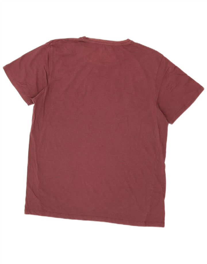 Camiseta gráfica masculina Jack & Jones Top grande Borgonha