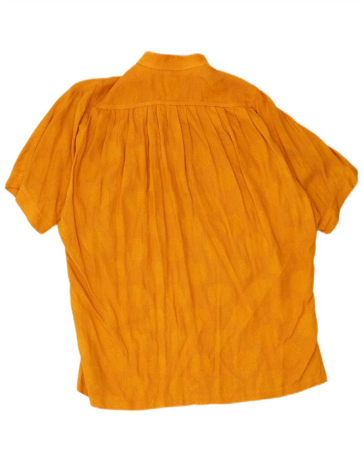 Pulôver feminino vintage blusa UE 40 médio amarelo floral