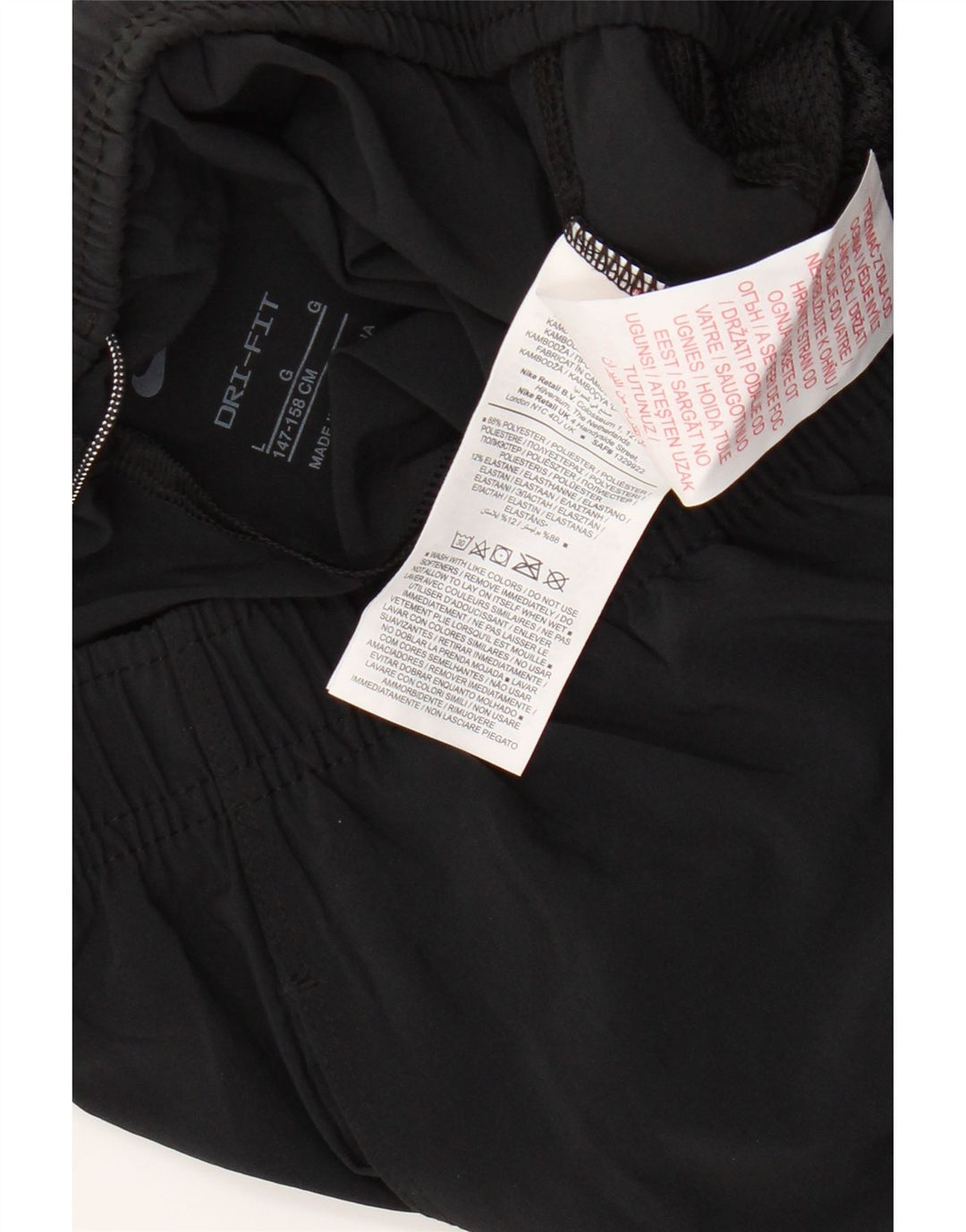 Nike Meninos Dri Fit Calças de treino Joggers 12-13 anos Grande Preto