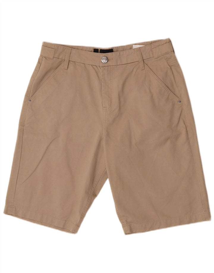 Ben Sherman Mens Chino Shorts W32 Algodão Bege Médio