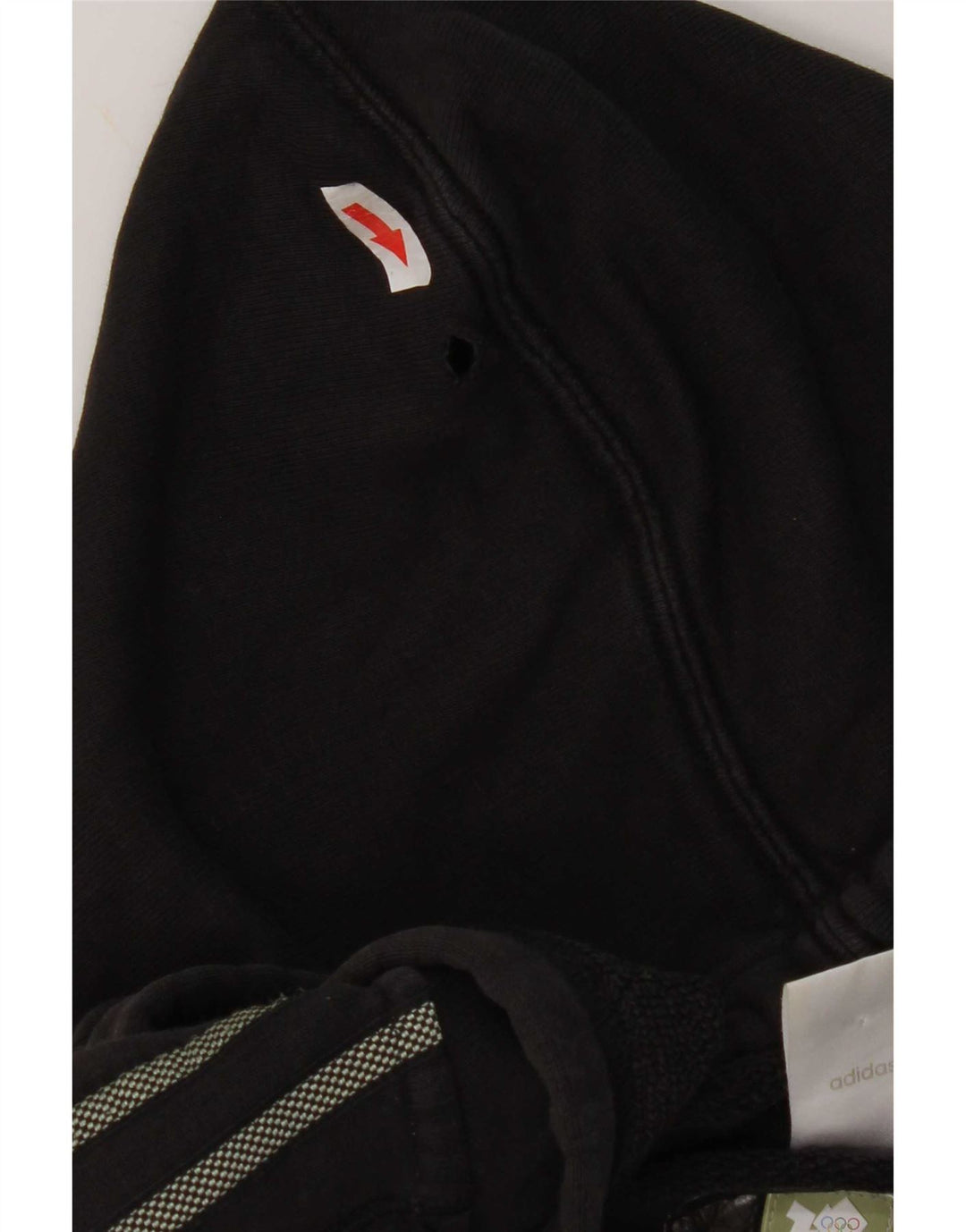 Adidas masculino zip moletom com capuz pequeno algodão preto