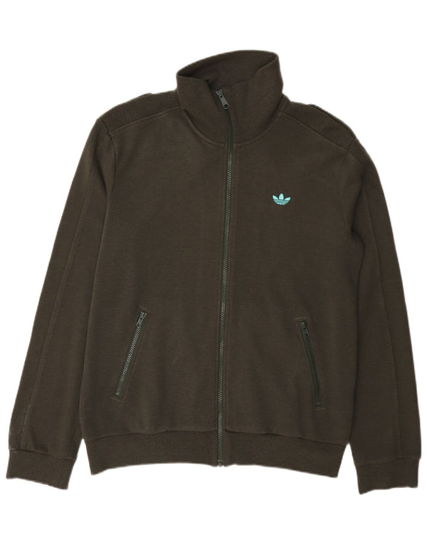 Suéter Adidas Masculino Full Zip Cardigan IT 50 Grande Acrílico Cáqui