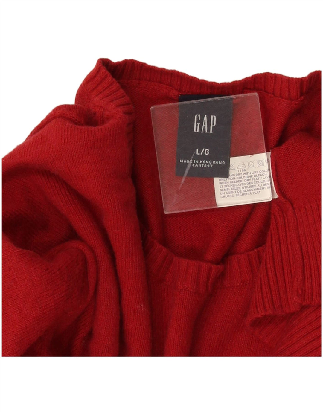 Suéter masculino Gap com gola redonda, grande algodão vermelho