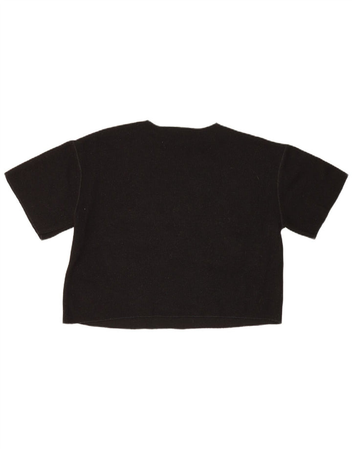 Camiseta feminina Zara UK 14 médio preto