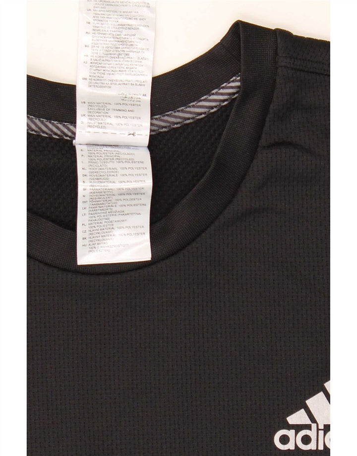 Adidas Mens Aeroready Top Manga Longa Grande Poliéster Colourblock Preto