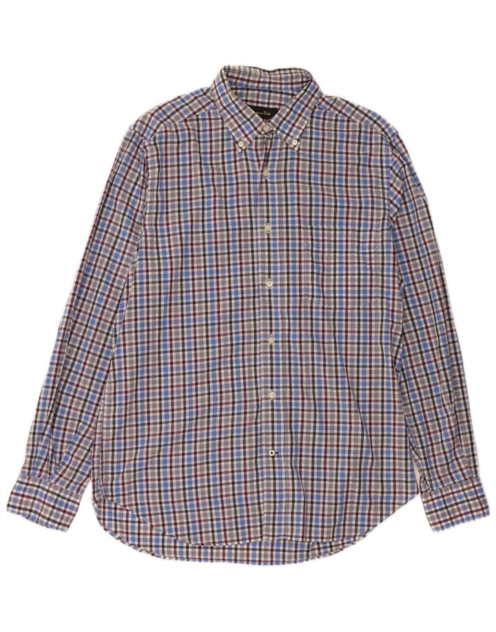 Camisa masculina Massimo Dutti grande xadrez azul