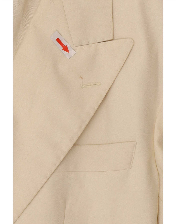 Jaqueta blazer masculina St Michael longa com peito duplo Reino Unido 42 grande branca