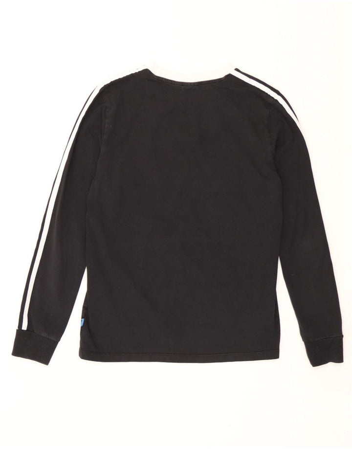 Adidas Mulher Top Manga Longa UK 12 Médio Algodão Preto