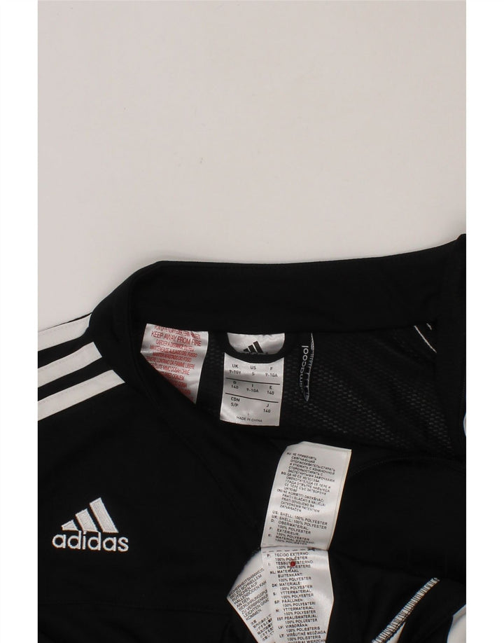 ADIDAS Boys Climacool Pullover Treino Top 9-10 Anos Preto Colourblock