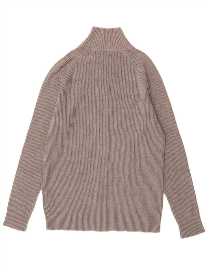 Suéter cardigã masculino Jack & Jones algodão cinza médio