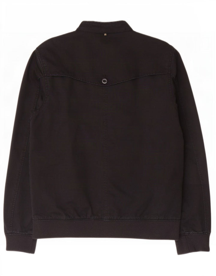 Jaqueta bomber masculina Pretty Green UK 40 grande algodão preto