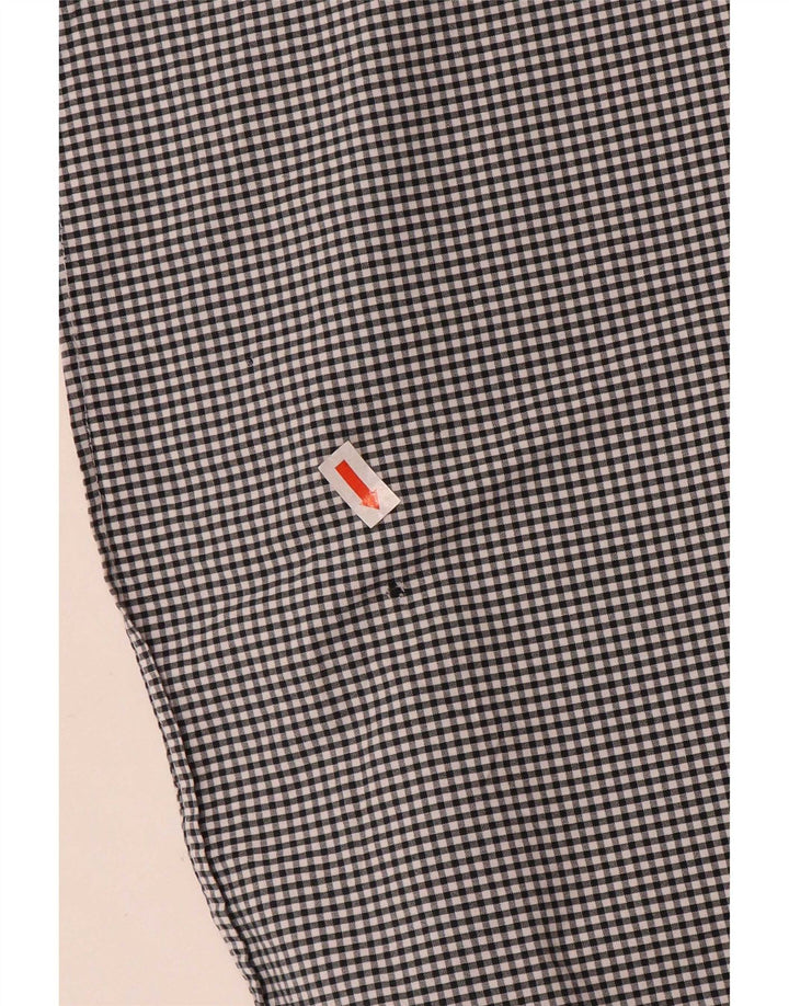 Camisa masculina Ralph Lauren Classic Fit grande algodão guingão preto
