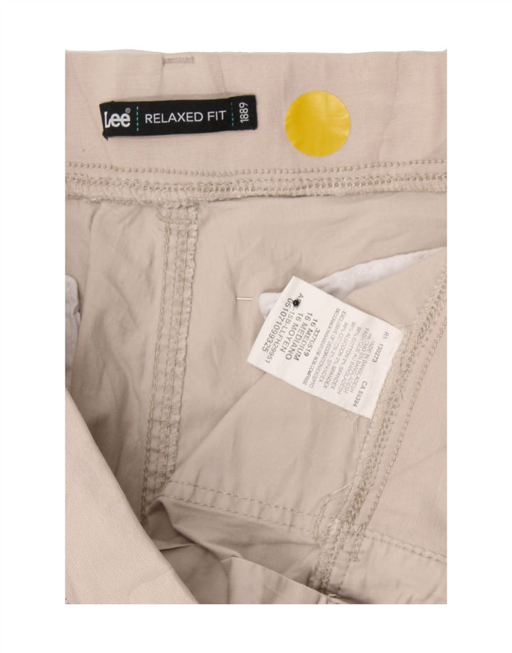 LEE Womens Cargo Capri Trousers US 16 2XL W36 L22 Beige Cotton Vintage Lee and Second-Hand Lee from Messina Hembry 