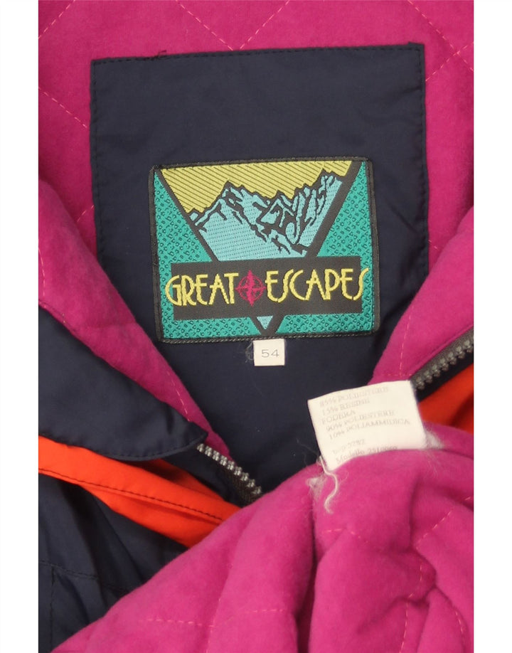 Jaqueta de esqui com capuz masculino Great Escapes IT 54 2XL poliéster azul marinho