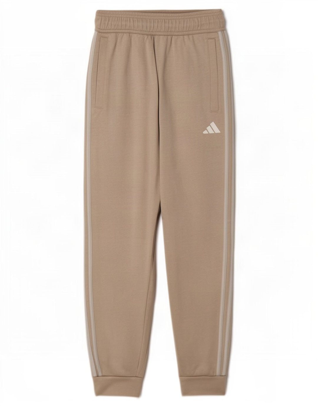 Adidas Mens Treino Calças Joggers Pequeno Algodão Bege