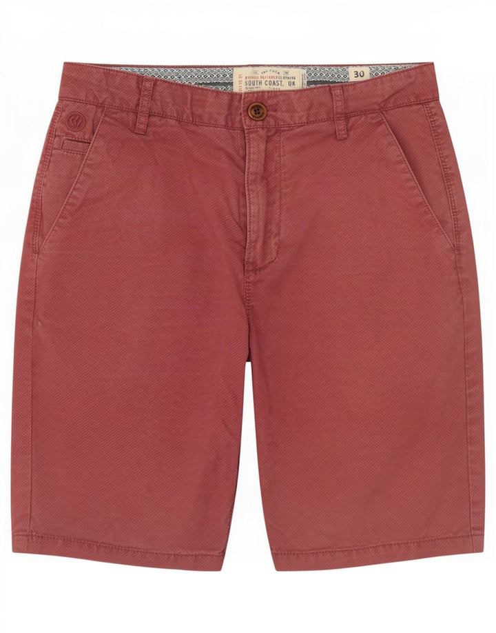 Shorts Chino Masculino Fat Face W30 Algodão Manchado Rosa Médio