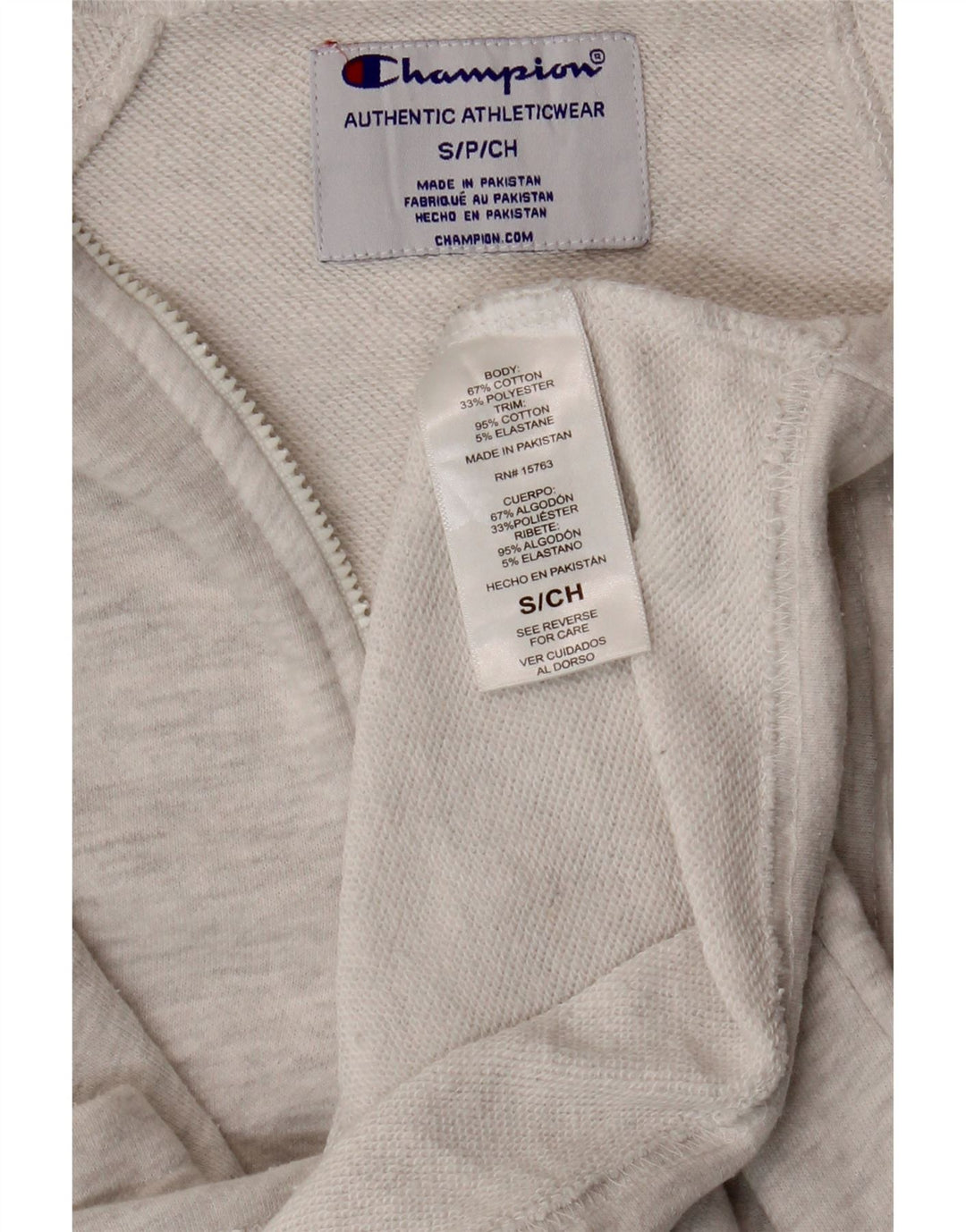 CHAMPION Womens Oversized Sweatshirt Jumper UK 10 Small Grey Flecked Vintage Champion and Second-Hand Champion from Messina Hembry 