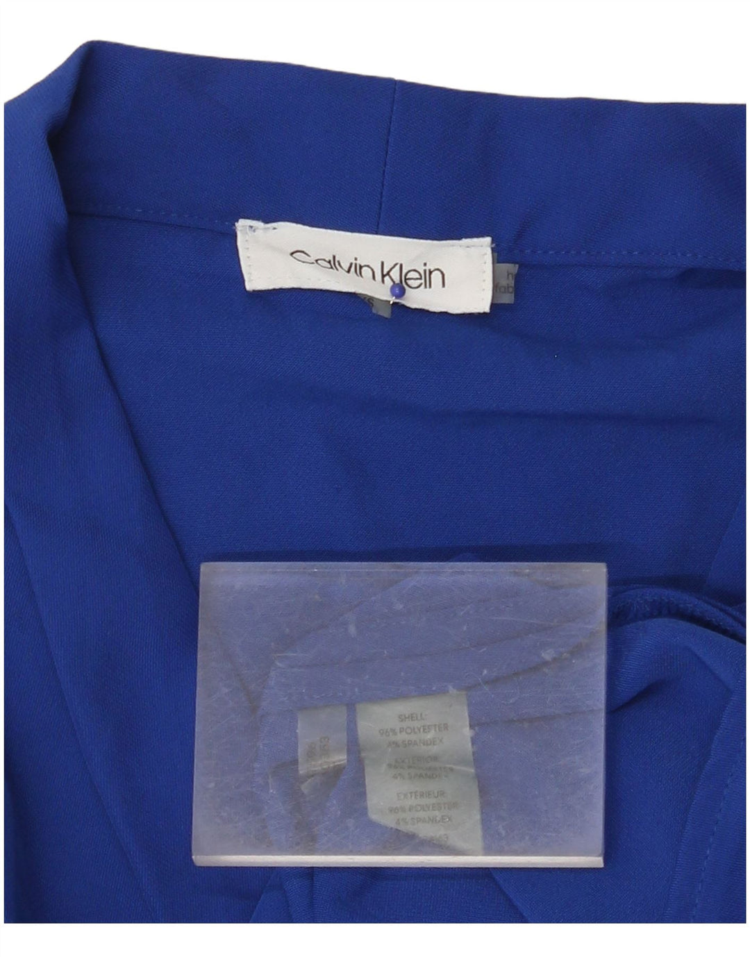 CALVIN KLEIN Vestido básico feminino solto sem mangas Reino Unido 6 XS Azul