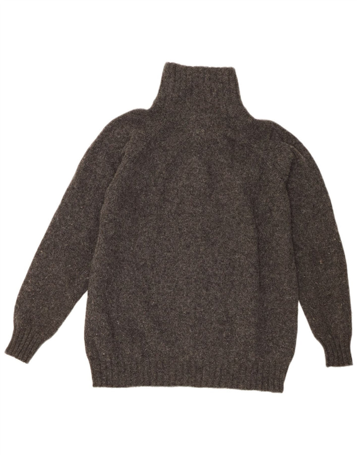 Suéter cardigã masculino Zara grande lã cinza