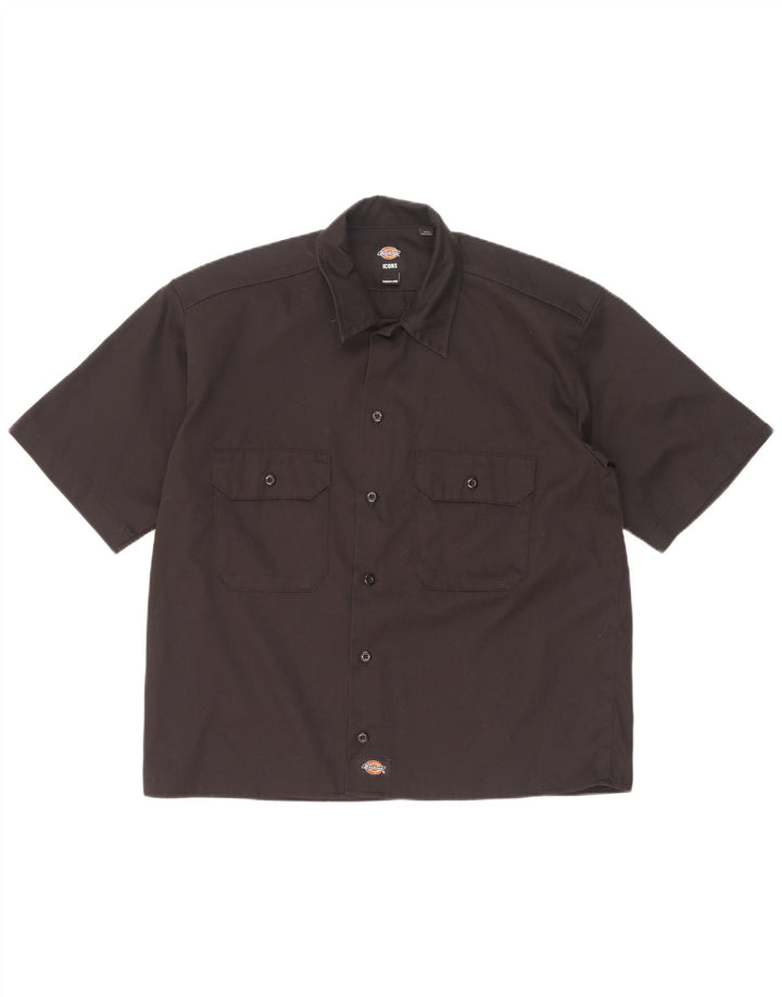 Camisa masculina de manga curta Dickies poliéster preto médio