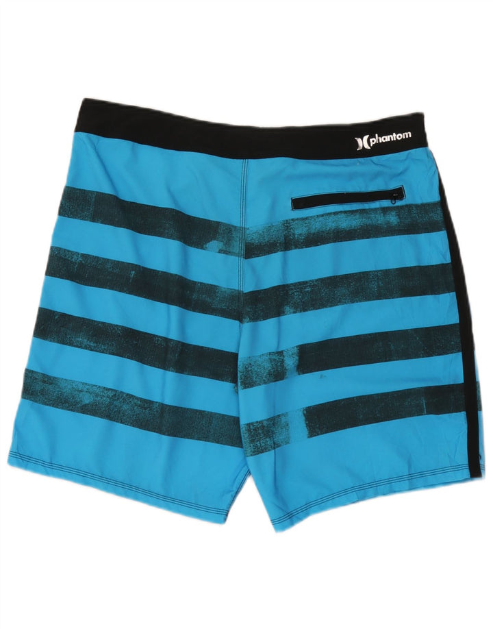 Shorts de natação Hurley masculino Phantom grandes listrados azuis
