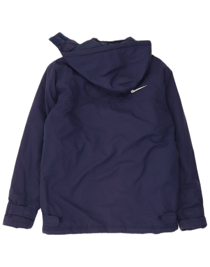 Jaqueta corta-vento com capuz Nike Boys 13-14 anos XL azul marinho poliéster