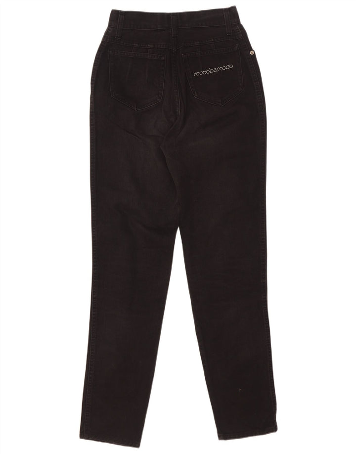Calça jeans feminina Roccobarocco W27 L31 algodão preto
