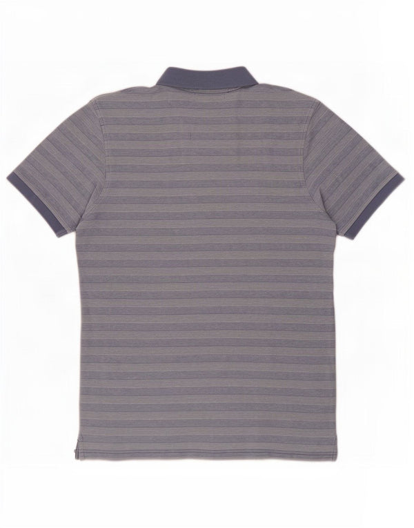 Camisa polo masculina Lyle & Scott XL algodão listrado azul
