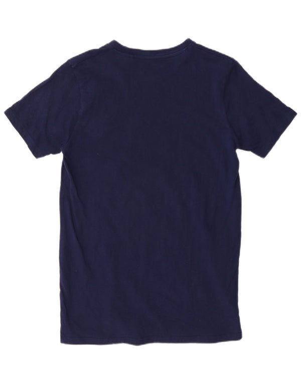 Camiseta masculina estampada Champion pequena algodão azul marinho