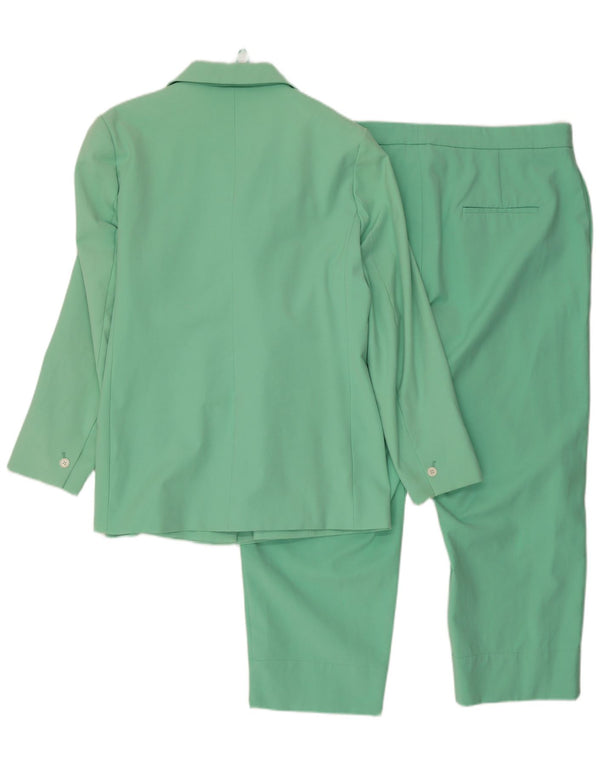 Terno feminino Marks & Spencer com peito duplo de 2 peças UK 20 2XL W42 L26 verde