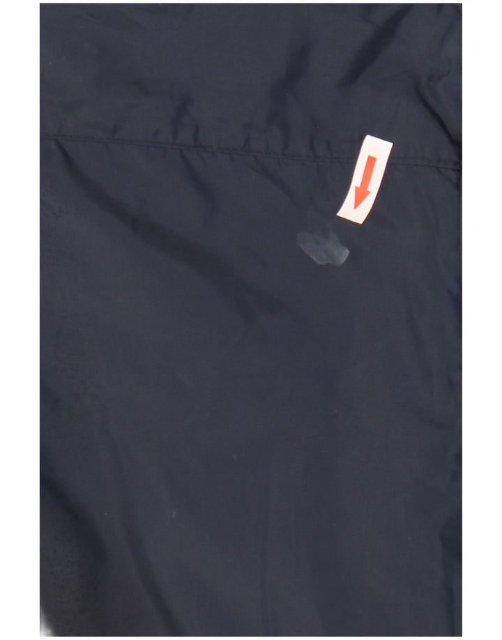 Jaqueta corta-vento masculina Zara UK 42 XL azul marinho poliéster