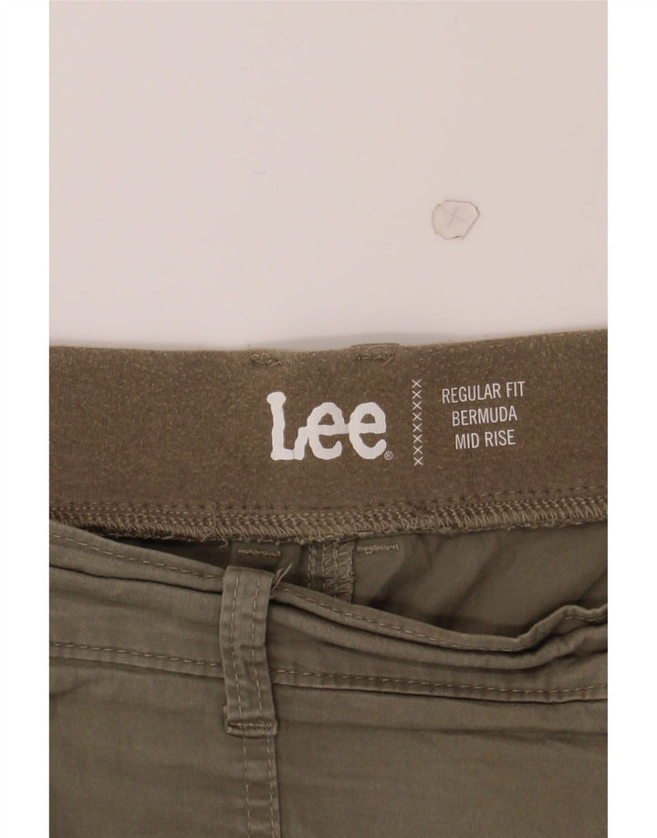 LEE Womens Mid Rise Regular Fit Bermuda Shorts W36 XL Beige Vintage Lee and Second-Hand Lee from Messina Hembry 