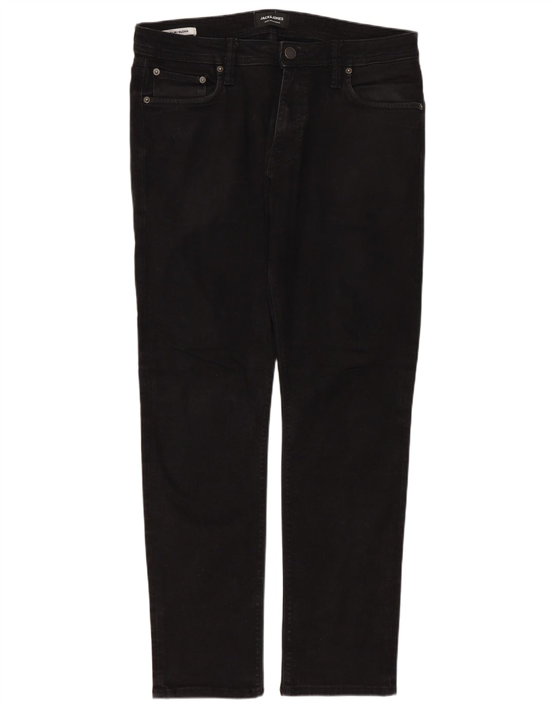 JACK & JONES Masculino GLENN Slim Jeans W32 L30 Algodão Preto
