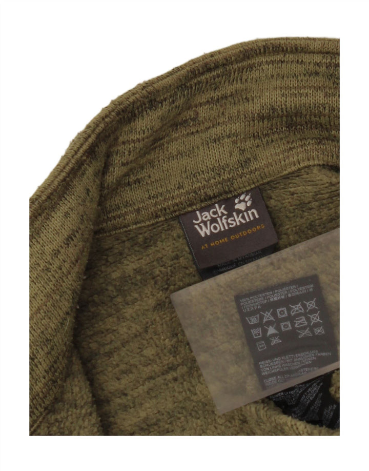 JACK WOLFSKIN Jaqueta masculina de agasalho pequeno poliéster manchado cáqui
