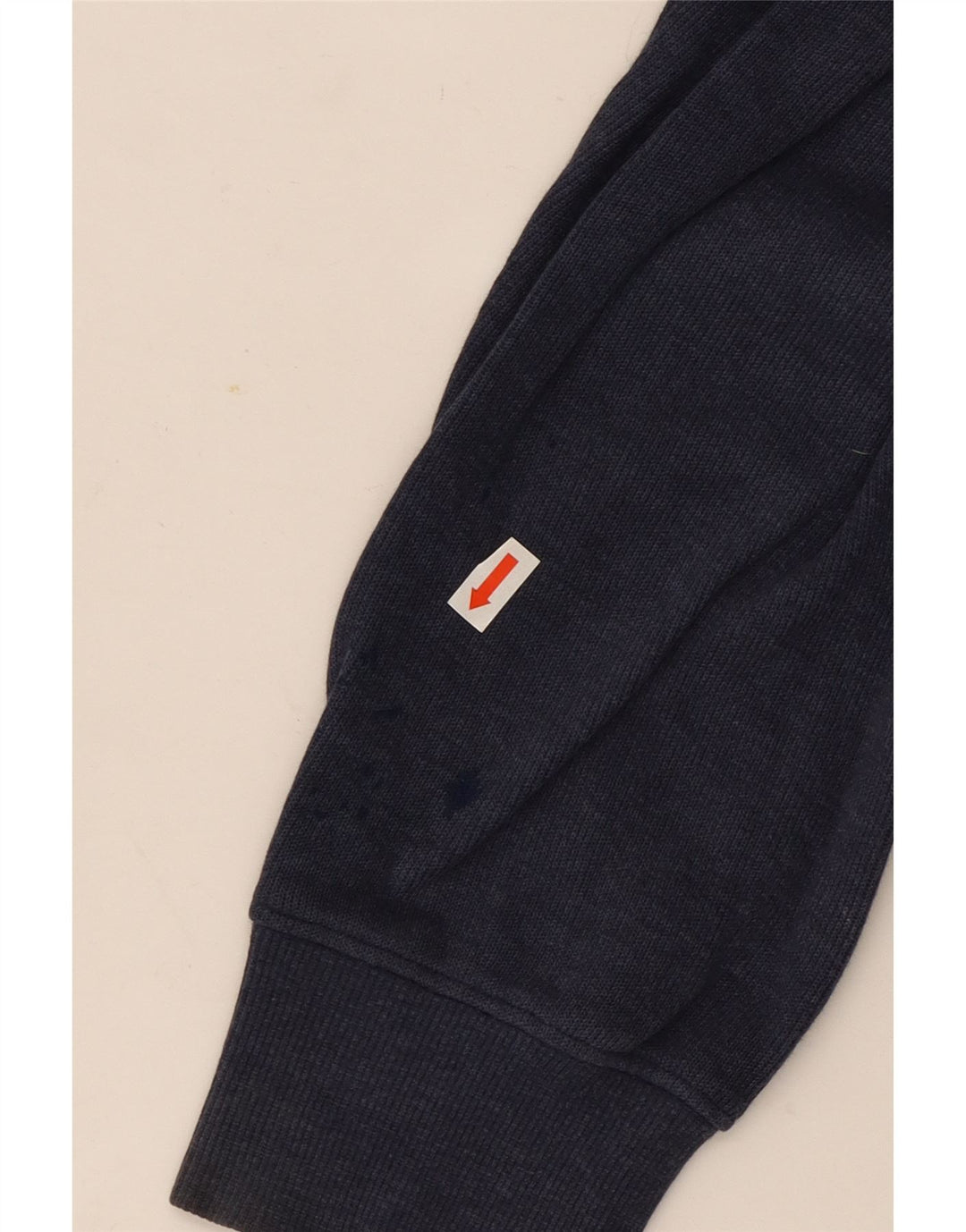Suéter masculino Gant com zíper e gola alta de algodão azul marinho médio