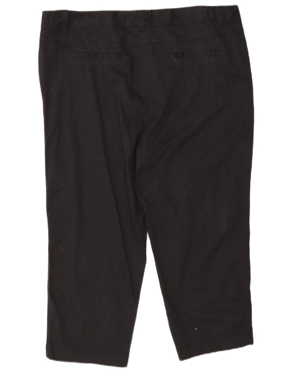 Calça capri feminina M&Co UK 20 XL W40 L22 algodão preto