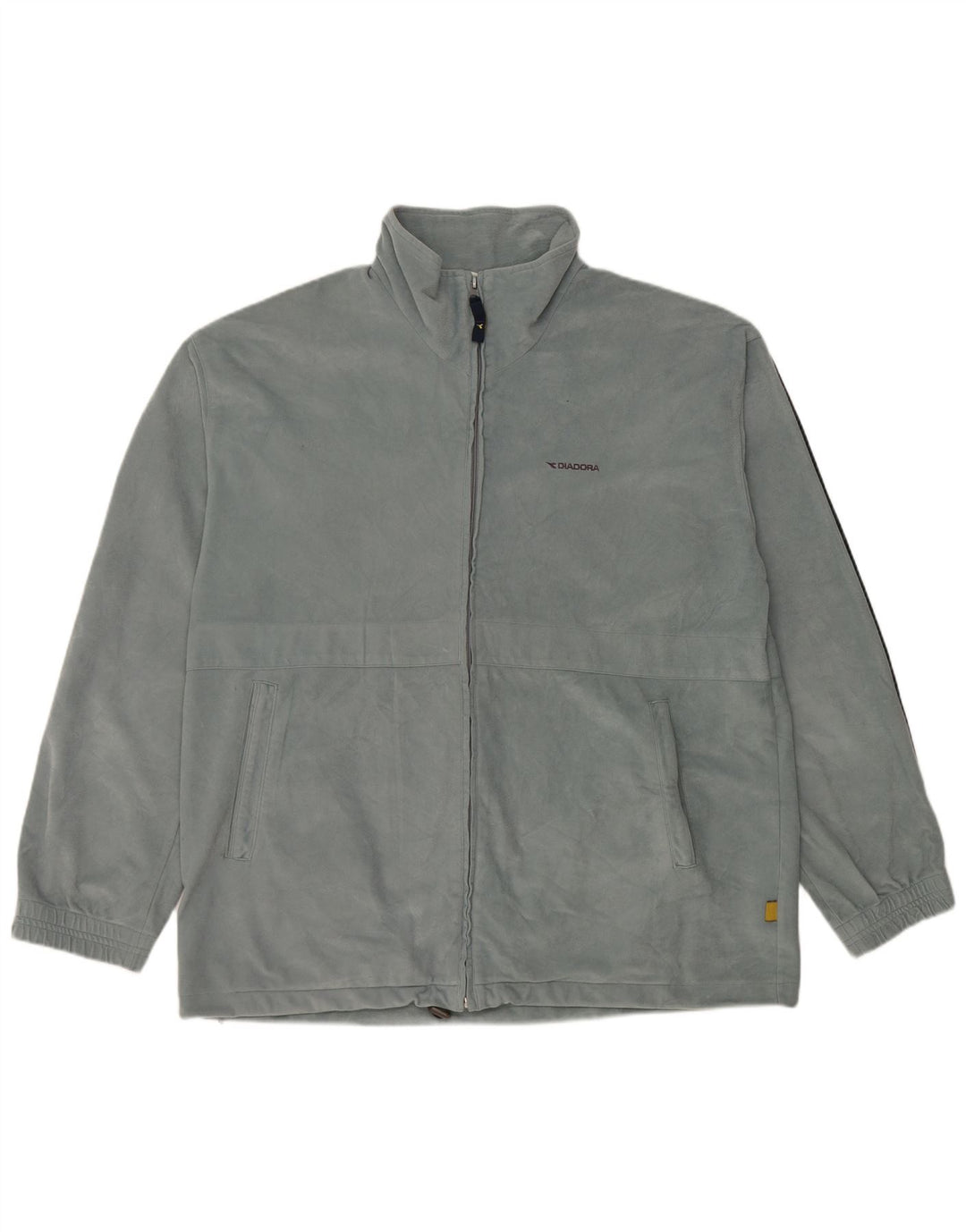 Diadora Mens Velour Tracksuit Top Jacket UK 44 2XL Azul Poliéster
