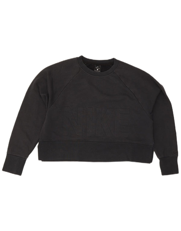 Moletom Nike Feminino Oversized Crop Graphic Jumper UK 10 Pequeno Preto