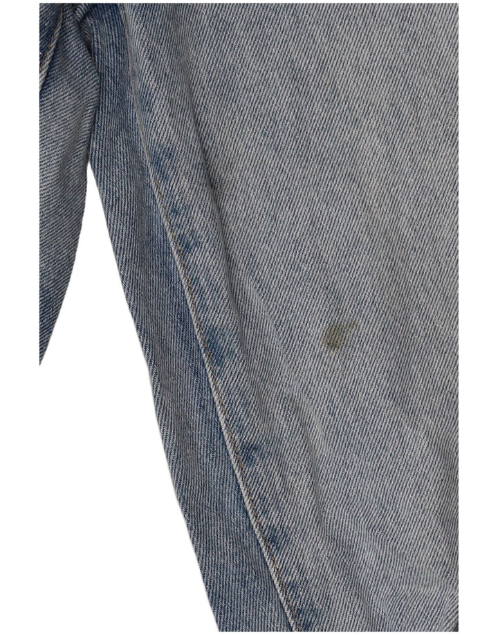 Calça jeans feminina Roxy cintura alta desgastada W26 L30 azul algodão