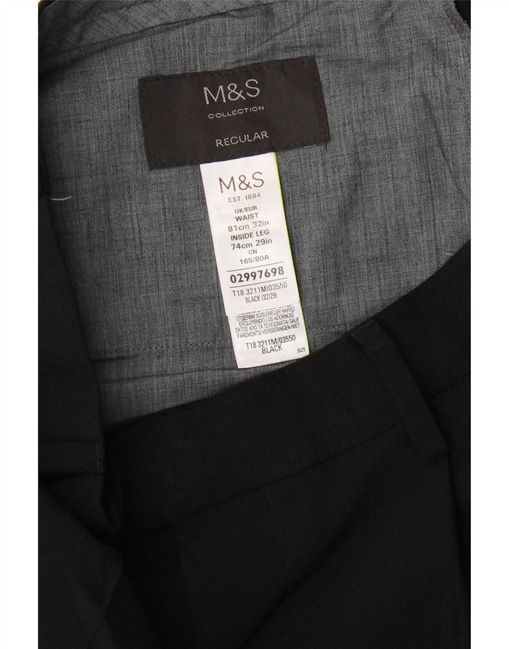 Calça masculina Marks & Spencer com pegged suit W32 L29 poliéster preto