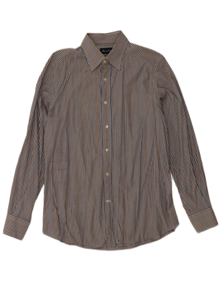 Camisa masculina Massimo Dutti tamanho 40 listrado azul médio
