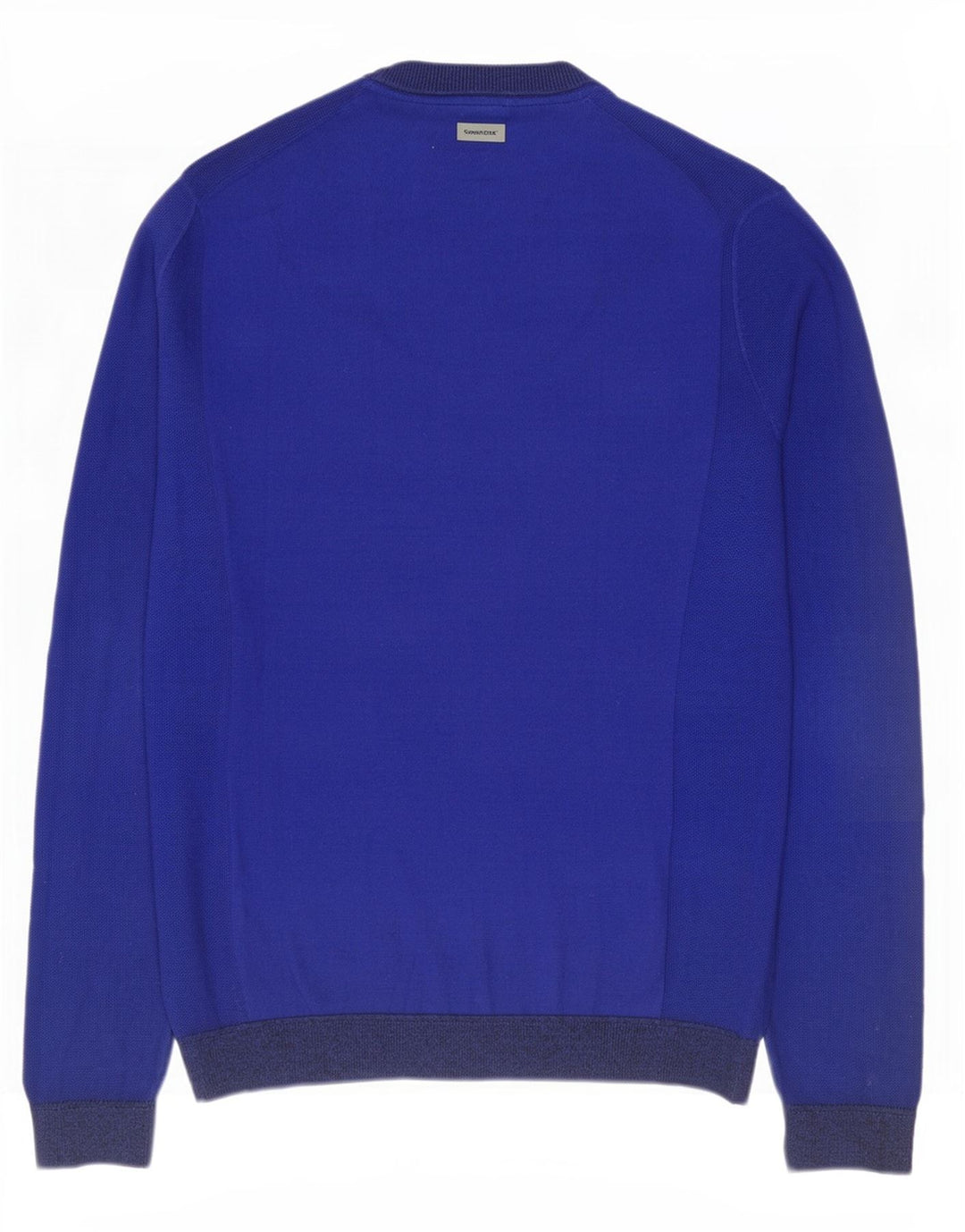 Suéter masculino Ted Baker com gola redonda, tamanho 3, algodão azul marinho médio