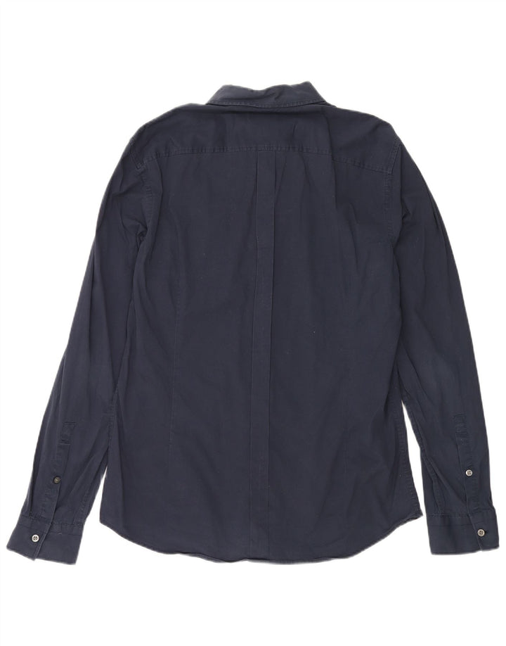 Camisa Slim Masculina ICEBERG Azul Marinho Médio