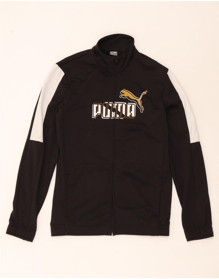Jaqueta Puma Boys Graphic Tracksuit Top 15-16 Anos Preto Colorblock