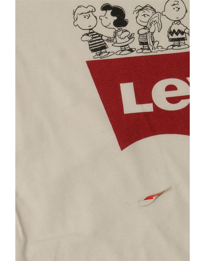 Camiseta feminina Levi's Peanuts Graphic UK 6 XS Branco