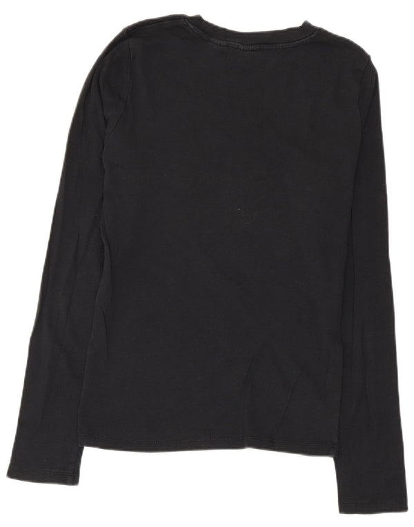 Top feminino Levi's manga comprida UK 12 médio preto