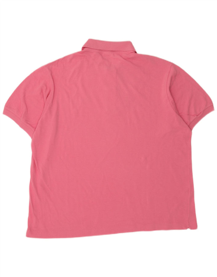 Camisa polo masculina Lacoste tamanho 7 2XL algodão rosa