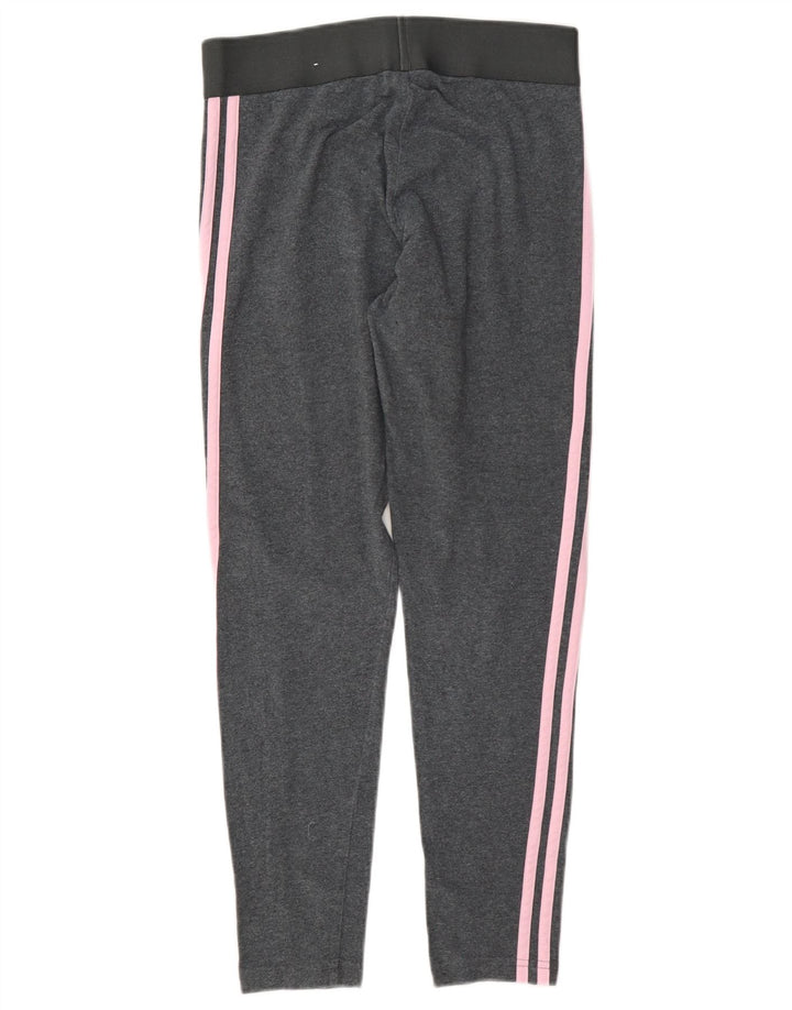 Leggings Adidas Femininas UK 10 Pequenas Cinza Algodão